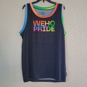 Muscle WEHO PRIDE Rainbow Tee Size M
